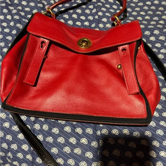 Yves saint Laurent red and black Leather Women's Bag - Picture 8 of 8